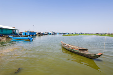 Fototapeta na wymiar Krakor Floating Village, Cambodia 