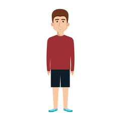 young man avatar character vector illustration design