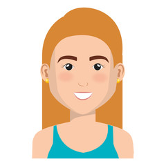 young woman avatar character vector illustration design