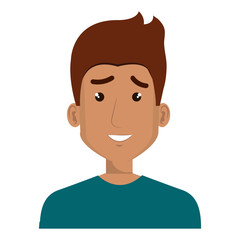 young man avatar character vector illustration design