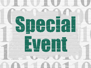 Business concept: Special Event on wall background