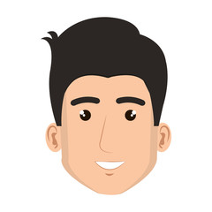 young man avatar character vector illustration design
