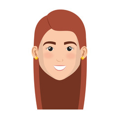 young woman avatar character vector illustration design