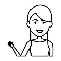 businesswoman avatar character icon vector illustration design