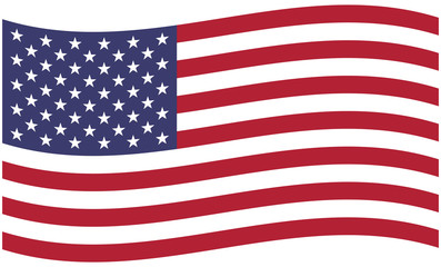 Obraz premium USA Flagge Wehend - Vektorgrafik