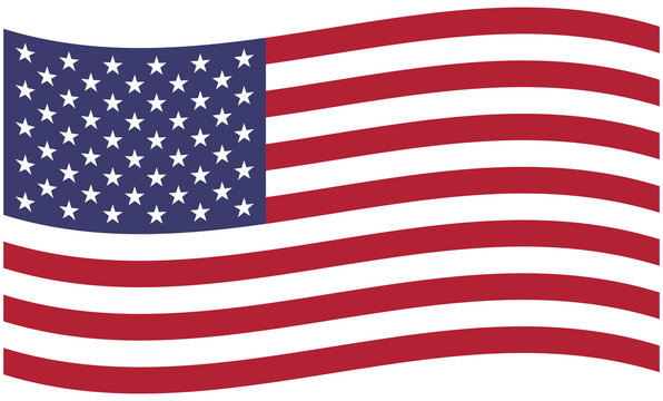 USA Flagge Wehend - Vektorgrafik