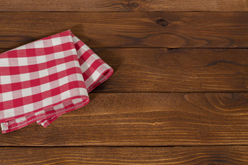 Obraz premium Background with empty wooden table with tablecloth