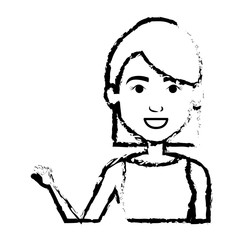 businesswoman avatar character icon vector illustration design