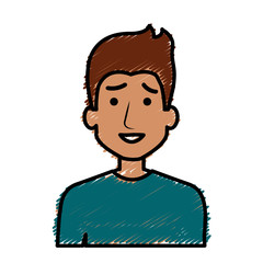 young man avatar character vector illustration design