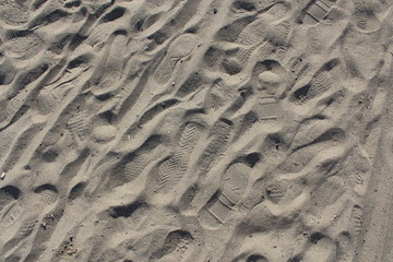footprints on sand