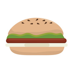 hamburger fast food icon vector illustration design