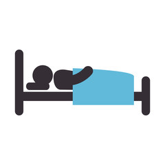 human asleep silhouette icon vector illustration design