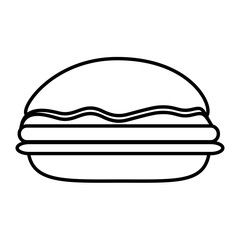 hamburger fast food icon vector illustration design