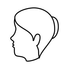 young woman avatar character vector illustration design