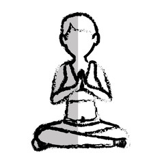 woman practicing yoga icon vector illustration design