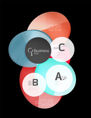 Abstract circles on black