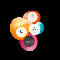 Geometrical abstract infographics banner template