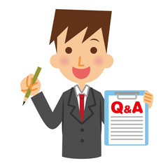 ビジネスマン　Q&A　アンケート
