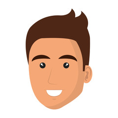 young man avatar character vector illustration design
