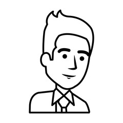 businessman avatar character icon vector illustration design
