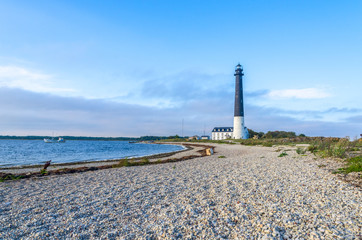 Fototapeta premium Pebble beach at the Sõrve Lighthouse in Saaremma, Estonia