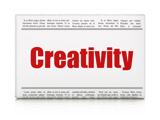 Marketing concept: newspaper headline Creativity