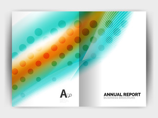Blur wave business print template, abstract background