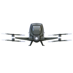 QuadCopter for humans isolated on white. 3d illustration