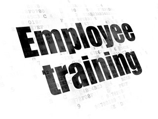 Learning concept: Employee Training on Digital background