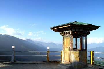 Dochula Pass on the road from Thimphu to Punaka, Bhutan