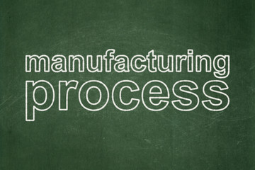 Obraz premium Industry concept: Manufacturing Process on chalkboard background
