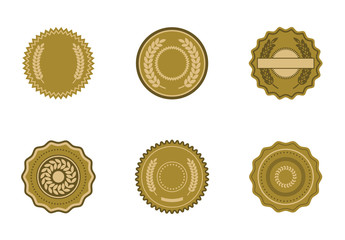 Vector icon set of badges