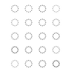 Vector icon of various shape forming a circle