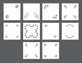 Vector icons set for various pattern