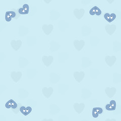 Vector image of heart shape patterns