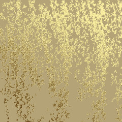 Golden grunge texture for creating patina scratch gold effect. Vector illustration