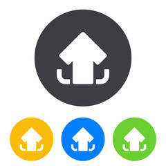 Logotipo aplicacion flecha subir en circulo varios colores