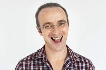 Obraz premium Man Cheerful Studio Portrait Concept