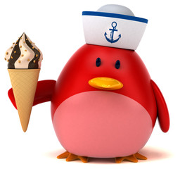 Red bird - 3D Illustration