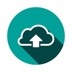 cloud upload icon stock vector illustration flat design