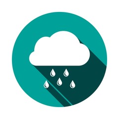 cloud with rain drops icon stock vector illustration flat design