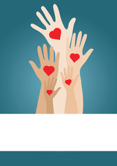 Vector icon of call for volunteers