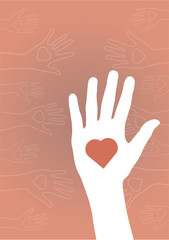 Vector icon of call for volunteers