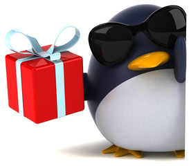 Fun penguin - 3D Illustration