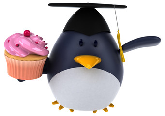 Fun penguin - 3D Illustration