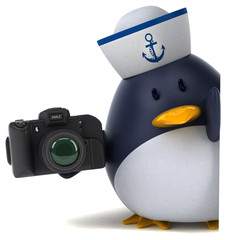 Fun penguin - 3D Illustration