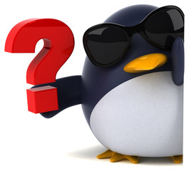 Fun penguin - 3D Illustration