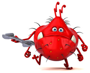 Fototapeta premium Fun germ - 3D Illustration