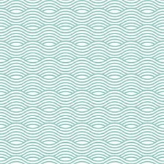 Nahtloses Muster der blauen Welle. Vektorillustration eps10