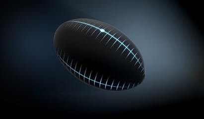 Futuristic Neon Sports Ball